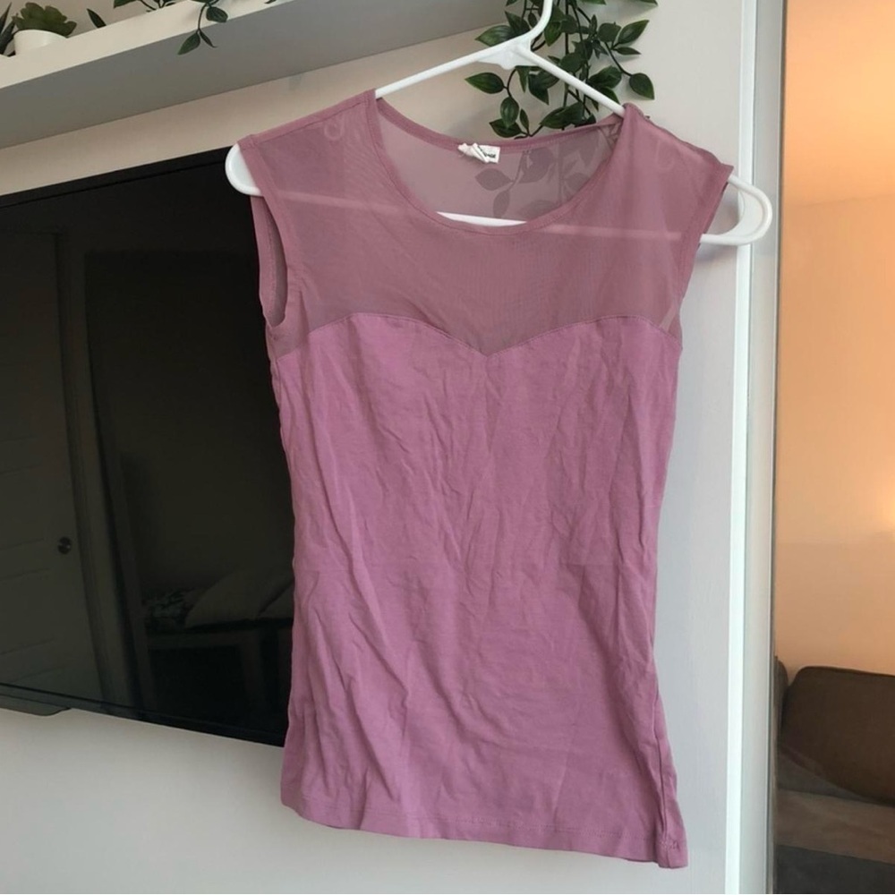 4/$20 🧡 Mesh pink sleeveless top
